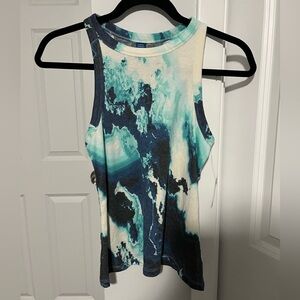 NWT Old Navy‎ Blue Tie-dye Racerback Tank XS Petite